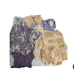 NWT Kate Quinn Baby Girl 12-18 Dress Bubble Romper Lot of 6 Bamboo Organic